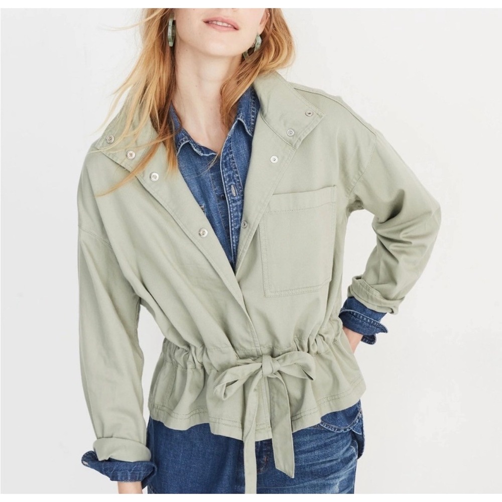 Madewell Women's Southlake Military Jacket Olive Green